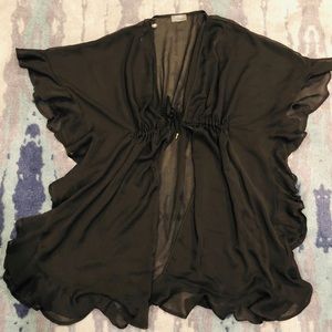 Open front swim cover up